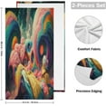 thumbnail image 2 of Magic Colorful Mushroom Cloud Hand Towels, Kitchen Towel Ultra Soft and Absorbent,Decorative Fingertip Face Towel for Bathroom Hotel, 2 PCS, 28.3"x 14.4", 2 of 6