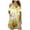 DT-Yellow, variant on DailyTrove Women's Floral Print Fit & Flare Dress, Short Sleeve, Casual Garden & Brunch Wear, Lightweight Cotton Blend, Ruffled Hem