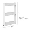 thumbnail image 2 of Lavish Home 3 Tier Shelf Rolling Cart - Narrow-Space Kitchen or Bathroom Shelf Organizer Cart - Slim Slide-Out Storage Shelves for Kitchen, Bathroom, Laundry and Pantry, 2 of 7