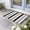 Black gray, variant on Black Gray Striped Door Mat Indoor Outdoor, Farmhouse Stripe Art Non Slip Welcome Mat with Rubber Backing, Absorbent Fabric Front Door Mats Entryway Rug for Home Patio Entrance 18"x30"