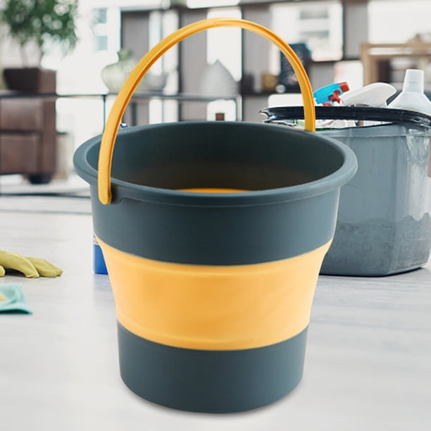 Herramienta Al Aire Libre Cubo plegable de 5/10 l, cubo de lavado ligero para lavado de coches al aire libre (azul 5 l) Wdftyju Libre de BPA