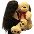 thumbnail image 6 of Big Plush Giant Stuffed Puppy Dog, 36-Inch, Brown, Pillow-Soft Polyester, 6 of 7