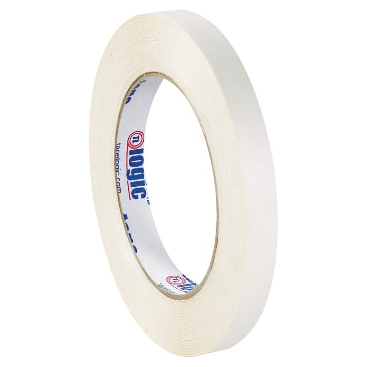 Tape Logic® Double-Sided Film Tape, 3" Core, 0.5" x 180', White, Pack Of 96