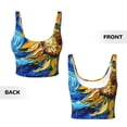 thumbnail image 5 of Picia vintage Starry Sunflower Sports Bra for Women,Padded Strappy Sports Bras Medium Support Yoga Bra with Removable Cups,Running Yoga Bra-Large, 5 of 9