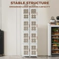 thumbnail image 5 of Tall Narrow Storage Cabinet with Movable Wheels, Adjustable Shelves & Magnetic Doors – Foldable Slim Plastic Organizer for Bathroom, Kitchen, Laundry, Ideal for Small Spaces(4-Tier,White), 5 of 6