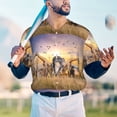 thumbnail image 6 of Balery Wildlife Protection Baseball Jersey for Men Casual Button Down Shirts Short Sleeve Active Team Sports Uniform-Large, 6 of 9
