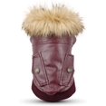thumbnail image 1 of Abrigos de invierno para perros, ropa cómoda y cálida para mascotas (rojo vino, talla M)., 1 of 5