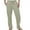 Beige, variant on Mens Linen Pants Casual Hawaii Print Summer Beach Pants Elastic Waist Drawstring Baggy Trousers with Pockets Beige,S