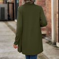 thumbnail image 6 of DHFJKG Cardigan Sweaters For Women Knitted Solid Color Long Sleeve Loose Fit Open Front High-Low Jackets Lightweight Soft Outerwear, 6 of 9