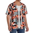 thumbnail image 2 of Goofa Cool Flamingo Printed Men's Casual Short-sleeved Shirt,Lightweight Breathable Button-down,Summer Casual men's top,Versatile Fashion shirt-XX-Large, 2 of 7