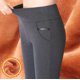 thumbnail image 5 of Pantalones de otoño e invierno para niñas gorditas de mediana edad y mayores con forro polar o sin forro polar, leggings de cintura alta para mujer, pantalones pitillo elásticos para madres, 5 of 5