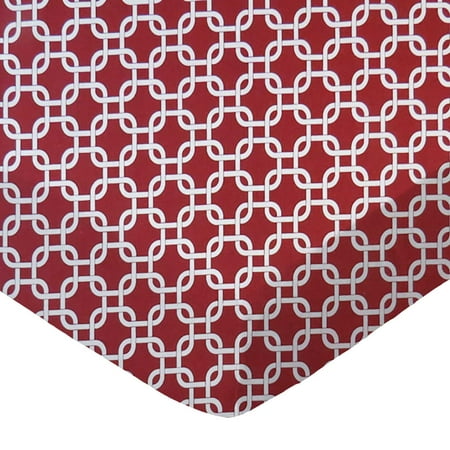 SheetWorld Fitted 100% Cotton Percale Play Yard Sheet Fits BabyBjorn Travel Crib Light 24 x 42, Burgundy Links