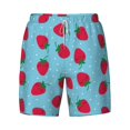thumbnail image 4 of Lsque Mens Swim Trunks Strawberries Pattern - Bathing Suit Compression Liner - Beach Swim Shorts Swimwear - (S-3XL) - Stretch Quick Dry -3X-Large, 4 of 9
