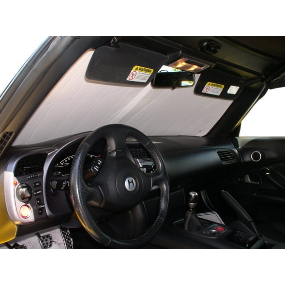 HeatShield, The Original Windshield Sun Shade, Custom-Fit for Honda S2000 Convertible 2000-2009, Silver Series