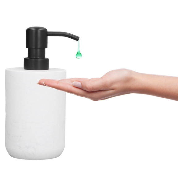 YAHHU Stainless‑Steel Nozzle Soap & Lotion Dispenser – Easy‑Clean, Thick‑Foam, Durable Resin Bottle for Bathroom, Kitchen & Spa