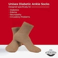 thumbnail image 6 of Diamond Star Diabetic Ankle Socks - Non Binding Quarter Socks for Men & Women, Cushion Circulatory Socks (Beige - 12 Pairs, Socks Size 10-13, Fit Women's Shoe Size 7-12), 6 of 6