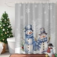 thumbnail image 4 of Christmas Snowflake Shower Curtains for Bathroom, Snowman Waterproof Fabric Shower Curtain for Bathroom Bathtub Decoration, Machine Washable, 36"x72", 4 of 9