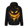 thumbnail image 5 of Rbaofujie Sweat à Capuche pour Hommes Manches Longues Amples Imprimé avec Épaules Tombantes Col Rond, 5 of 5