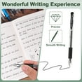 thumbnail image 3 of Bolígrafo de gel Uxcell de punta media de 0.5 mm, paquete de 12, bolígrafo de gel negro suave para escritura en casa y oficina, toma de notas, journaling, negocios, estilo 11, 3 of 6