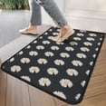 thumbnail image 4 of Black Daisy Flower White Blooms Pattern Door Rugs,Washable Non Slip Door Mats Indoor,Decorative Door Mats,Entry Mat Indoor for Entrance,Bedroom,Kitchen,Bathroom,30"x17", 4 of 6
