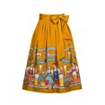 thumbnail image 4 of Arlun Oktoberfest Print Midi Skirts for Women High Waisted Bow Drawstring Belt Flowy Pleated Skirts Loose Comfort Fashion Festival Below Knee Casual Skirts 2026 Summer 4-Yellow One Size, 4 of 4