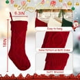 thumbnail image 4 of Dalrosia Christmas Stockings - 3PCS Family Christmas Stockings, 18" Traditional Large Stockings, Cable Knitted Holiday Stockings, Xmas Decorations for Fireplace Holiday Party Gifts, 4 of 6