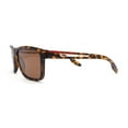 thumbnail image 3 of Mens Polarized Antiglare Rectangular Sport Horn Rim Agent Sunglasses Tortoise - Brown, 3 of 4