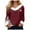 Wine, variant on Gubotare Women's Long Sleeve Faux Fur Print Dressy Casual Sweatshirt Slim Fitted Christmas V Neck Tops Shawl Collar Knit Sweater (Hot Pink,XXL)