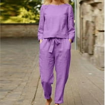 Turilly Women's Coats and Jackets Women's Long Sleeve Blouse and Loose Pants Set