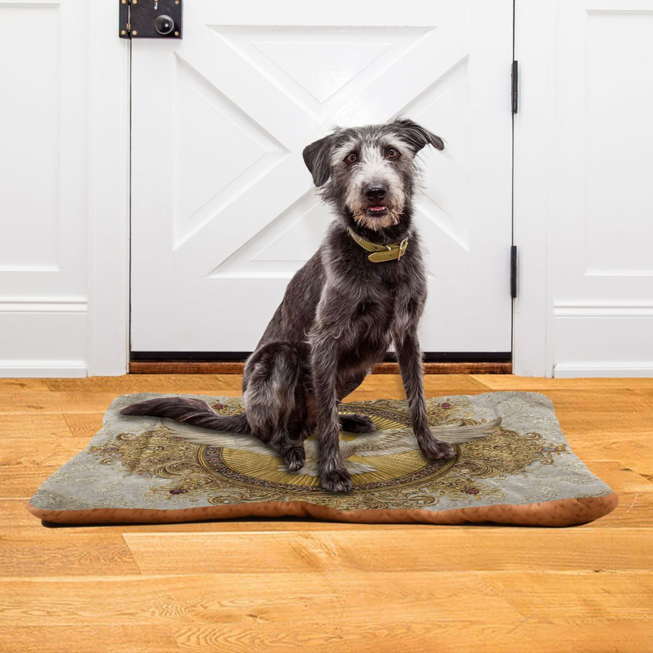 Cozy Mat Pet Bed Indoor Outdoor Warm Soft For Cat Dog Puppy(S/M) Radiating Golden Light