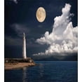 thumbnail image 3 of Ambesonne Colorful Duvet Cover Set, Moonlight Island Sea, Twin, Multicolor, 3 of 3