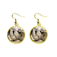 thumbnail image 1 of Edificio de estilo europeo francés Paris Ear Dangle Golden Drop Earring Jewelry Mujer Unbranded M, 1 of 3