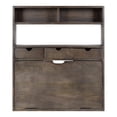 thumbnail image 3 of Kate and Laurel Georgie Wood Floating Desk, 26 x 6 x 30, Rustic Brown, Computer Desk for Home Office, 3 of 10