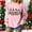 Pink, variant on Amidoa Ladies Sweatshirts Plus Size Beige Christmas Sweatshirts Santa Drop Shoulder Shirts T Shirts for Women L