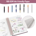 thumbnail image 4 of Lined Spiral Journal Notebook with 300 Numbered Pages, B5 College Ruled Thick Journals for Writing with 100GSM Paper, Hardcover Notebooks with Contents for Work, School, Women, Men, Burgundy, 4 of 4