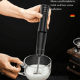 thumbnail image 2 of Milk Frother Handheld Foam Maker for Lattes Coffee Whisk Mixer Foamer for Cappuccino Frappe Matcha Frothing Wand, 2 of 5