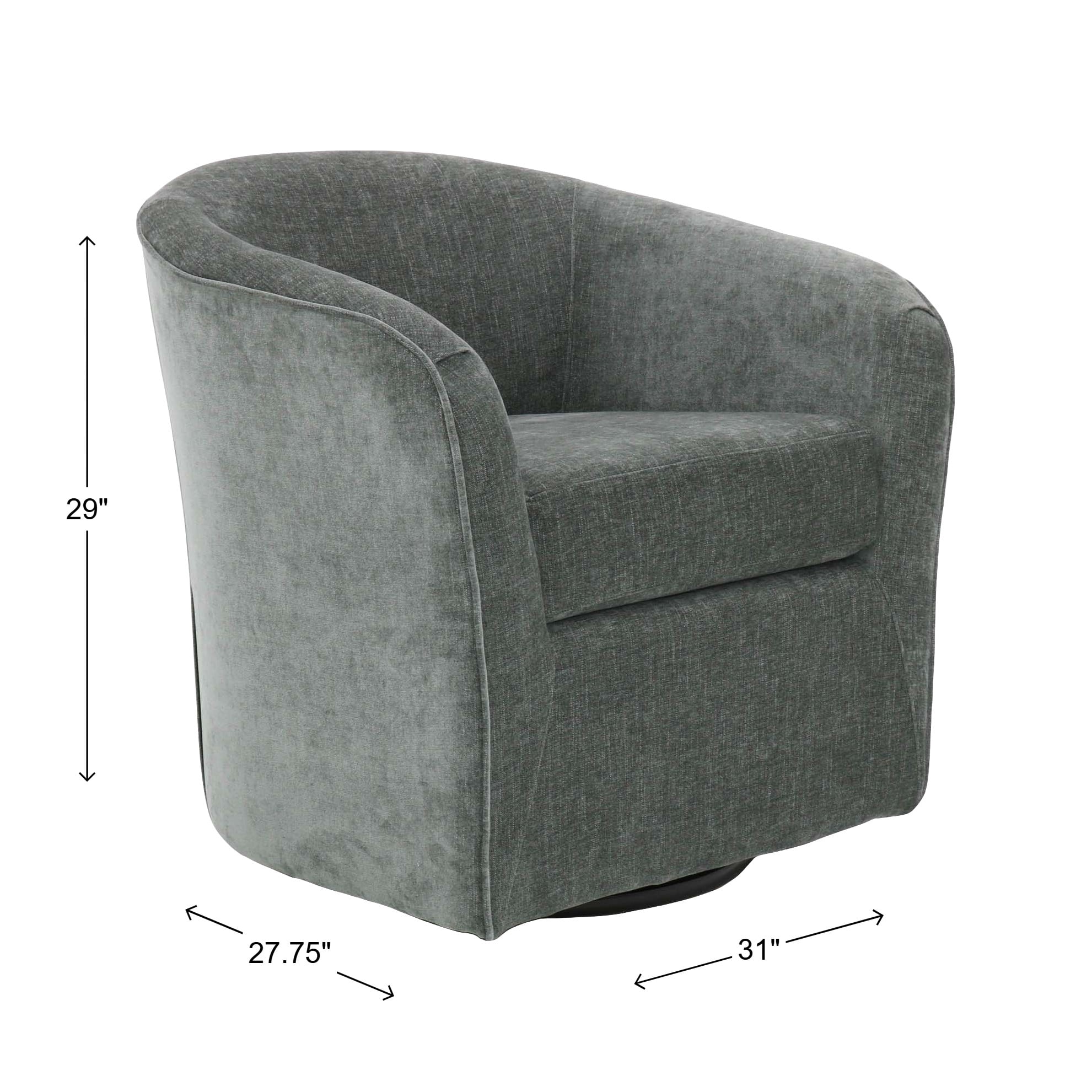 Mainstays Miles Swivel Accent Chair, Saganaga Charcoal