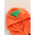 thumbnail image 6 of RUINIXCW Newborn Baby Boy Girl Halloween Pumpkin Costume Infant Baby Boys Girls Fall Winter Clothes Sleeveless Hooded Zipper Fleece Romper with Leg Warmers Set Toddler Halloween Cosplay Outfits, 6 of 9