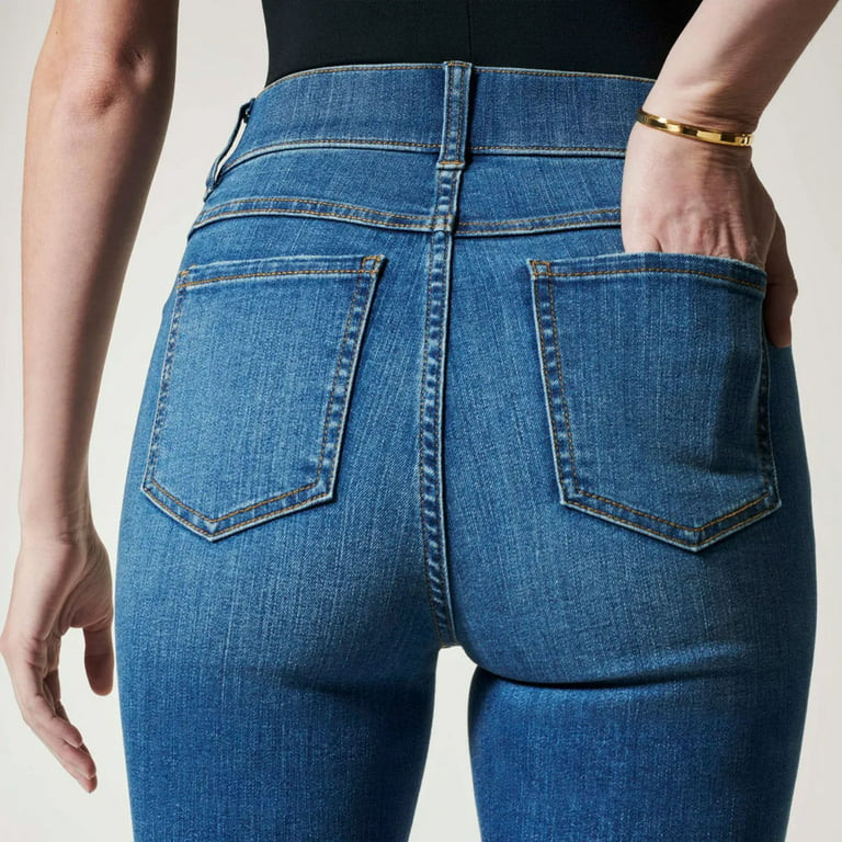 Low-rise Flared Jeans Women's Summer Slim Fit Street Style Diamond Design  Straight-Leg Pants Blue Streetwear Legging Trousers