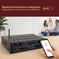 thumbnail image 3 of Amplificador Karaoke Bluetooth 500W Pyle, 4 Canales, Receptor de Audio para Cine en Casa con AUX, FM, RCA para Subwoofer, USB, Entrada Micrófono con Eco para Streaming de Música Inalámbrica, PTA44BT, 3 of 7