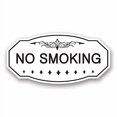thumbnail image 2 of NO Smoking Victorian Door/Wall Sign (White) - Large 5" x 10", 2 of 3