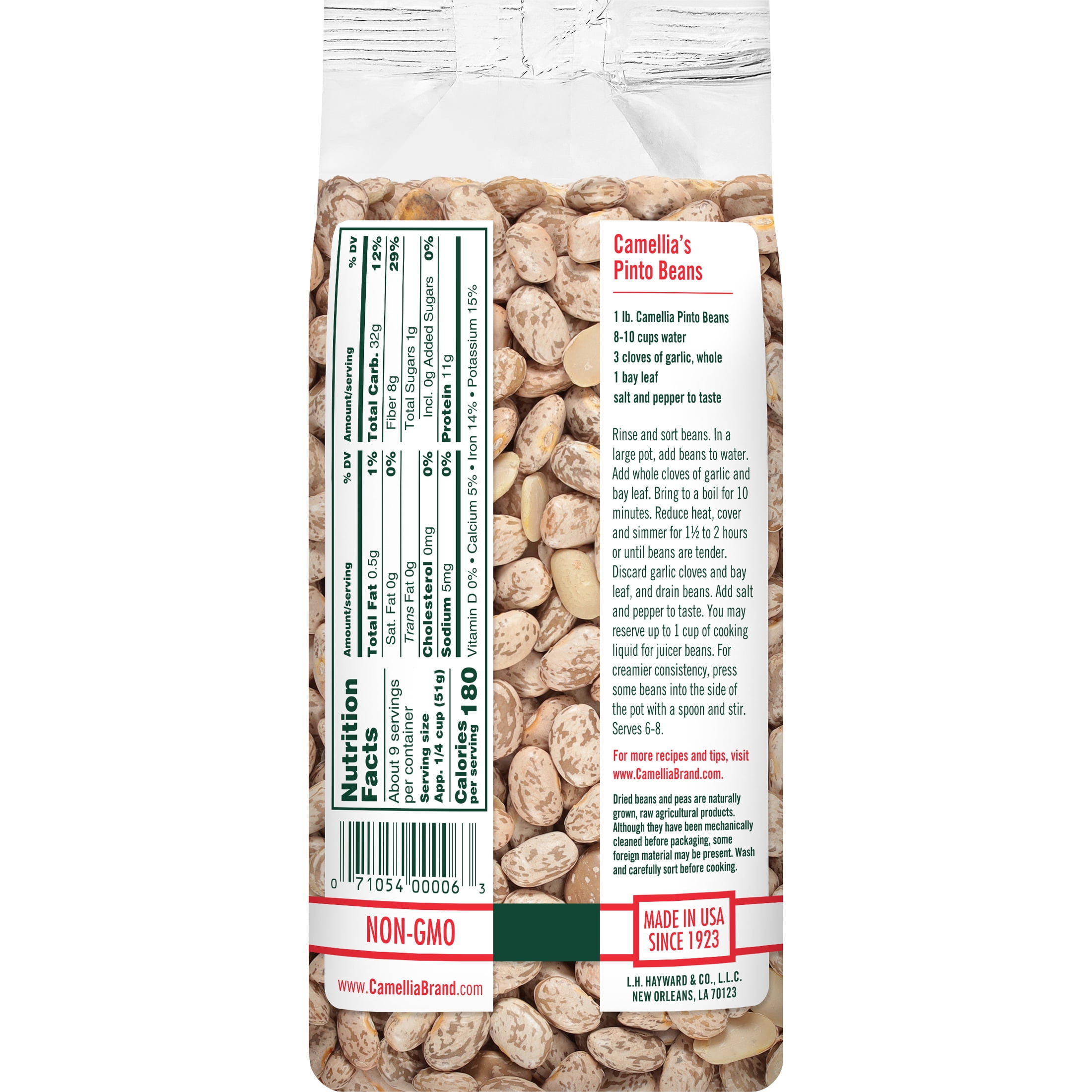 (2 pack) Camellia Brand Pinto Beans 1 lb.