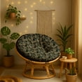 thumbnail image 2 of 55" Papasan Chair Cushion Cover by Vargottam - Waterproof, UV Resistant & Easy to Clean - Fits 50-55 Inch Cushions - Tropical Print, 2 of 7