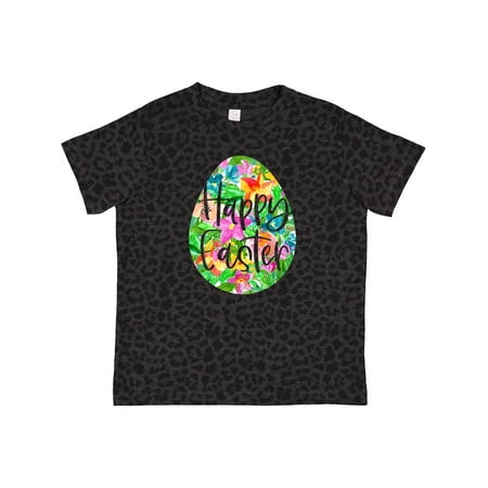 

Inktastic Happy Easter Egg Shape with Flowers Gift Toddler Boy or Toddler Girl T-Shirt