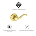 thumbnail image 4 of Design House Scroll Universal Interior Hall/Closet Dummy Door Handle, Polished Brass, 4 of 11