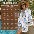 thumbnail image 5 of Renewold Beach Cover Ups for Women Long Sleeve Button Up Shirt Comfy Hawaii Cover Up Shirts for Swimwear Women Beach Dress Shirt Beach Vacation Clothes, Palm Tree Bird Boat Island Print, 2XL, 5 of 7