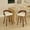 Beige, variant on MAYEERTY Swivel Bar Stools - Low Back, Wood Frame, Soft Cushion, 25 Inch Seat Height, Black, Set of 2