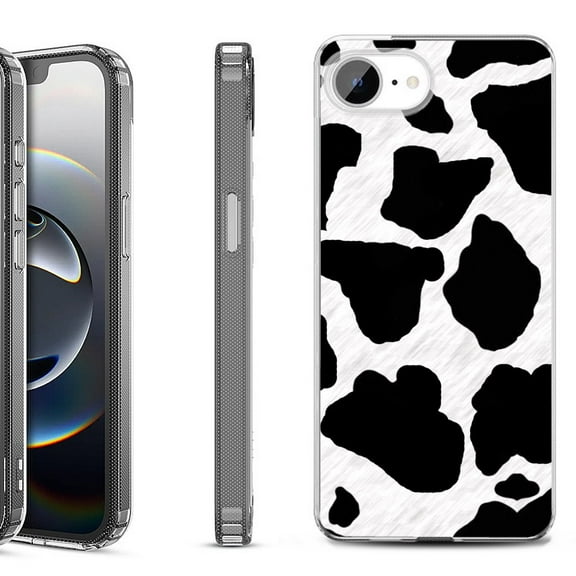 Shockproof Protective Phone Case for iPhone 16e, by OneToughShield - Cow Skin Design