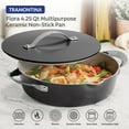 thumbnail image 4 of Tramontina Fiora 4.25-Quart Aluminum Ceramic Nonstick Multipurpose Pan with Lid, Induction-Ready, ILAG Swiss Coating, Oven & Dishwasher Safe - Grey, 4 of 11