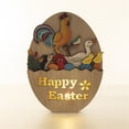thumbnail image 2 of Easter Bunny Wooden Table Sign Table Centerpiece Wooden Hen Statue Wooden Rooster Craft Easter Decoration Wooden Chicken Tabletop Centerpiece Animal Wooden Dining Table, 2 of 9